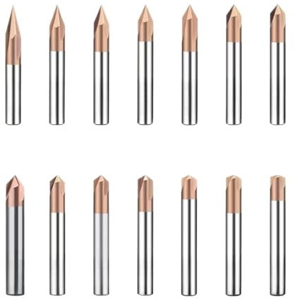 Fasenfräser HRC58 Fase Fräsen 30 40 45 50 60 70 80 90 100 110 120 130 140 150 Grad Hartmetall Ecke Senker Anfasen Mühle(Degree 140,FOR ALUMINUM_D5X50MM)