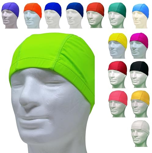 AQASKIN Cuffie Nuoto Professionali in Lycra Anallergica - Latex Free - Cuffia Piscina licra Unisex