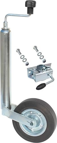 meinAnhängerersatzteil mAe 150kg / 90kg Anhängerstützrad Stützrad für Pkw Anhänger + Halter + Schrauben