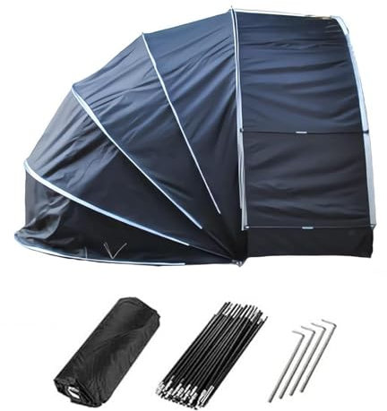 YSMSMZJK Zeltgarage Hängen 2 in 1 Fahrradzelt Vor Wind,Regen,Schnee und Staub Schützen Fahrradzelt Geräteschuppen Klein,Black