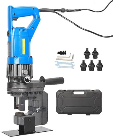 ExoticaBlend 1300W Electric Hydraulic Hole Puncher, Electric Hydraulic Hole Punching Tool, Hydraulic Punch, for Steel, Iron, Aluminum, Copper,anglesteel