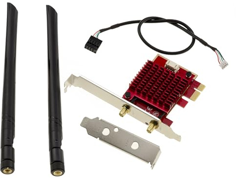 KALEA-INFORMATIQUE PCIe x1 WiFi 6 IEEE 802.11ax och Bluetooth 5.1 trådlöst nätverksstyrkort med Intel AX200 NGW-chipset