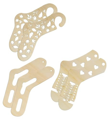 6 Paar Sock-Blocker hölzerne Stricksocke-Blocker Sockenbretter DIY Gewebte Socken Holzmodell Sockenblocker Handgefertigte Socken-Vorlage
