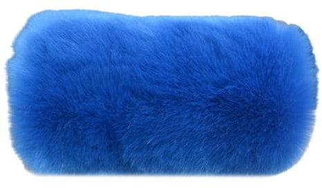 HUAJINGKEJI Kunstpelze Handmuff Erwachsene Winter Warm Plüsch Handmuff Elegant Handmuff für Winter Armwärme, blau, 28x20