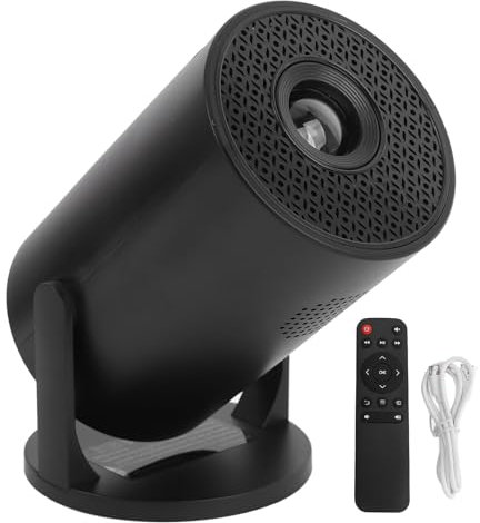 Mini Proiettore con Wifi e Bluetooth, Videoproiettore Girevole a 270° Supportato 1080P, Mini Proiettore di Film Portatile da Esterno per Smartphone PC Laptop Android