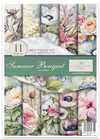 ITD Collection decoupage, ramo de verano, 21 x 30 x 0,15 cm