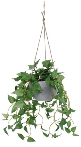ERINGOGO Lebensechter Rattan Pflanzenanhänger Indoor Pflanzen Rattan Anhänger Outdoor Simulation Pflanze Zimmer Anhänger Zaun Pflanze Vine Dekor