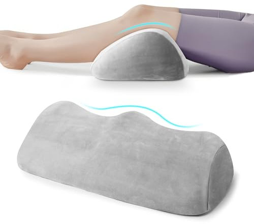 SeiriHelper Ergonomie Kniekissen für Schlafen, Venenkissen Beinhochlagerungskissen, Memory-Schaum Lagerungskissen für Knie und Beine (Grau)