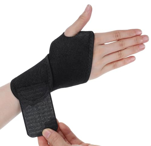 Bremorou Lot de 2 bandages de poignet en tissu - Bandage de poignet droit - Pour entorses du poignet, récupération d'entorses ou sport - Pour homme et femme