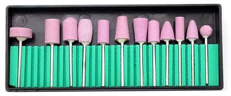 Professionale 12Piece Grinding Head Set per Manicure Unghie Arte con Silicone Lucidatore Trapano per Strumento Elettrico Macchina