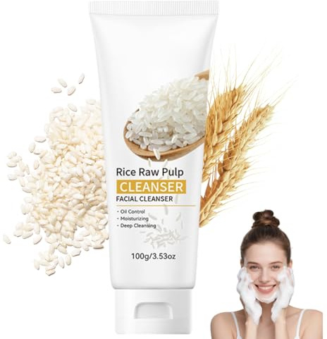 Rice Face Wash - Korean Skincare Cleanser - Korean Rice Water Face Wash Für Alle Hauttypen - Reis Reinigungsschaum Milde Reinigung für Problemhaut - Porenreiniger Gesicht,Reinigungsmilch Gesicht