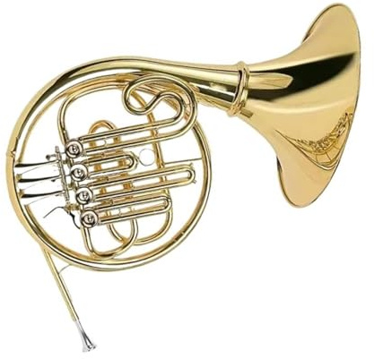 Dreiklappen-Waldhorn In F-Tonart Mit Goldlack Waldhorn Set