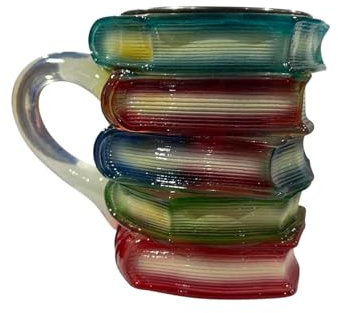 Mug Isotherme Pour Thé Chaud | Tasse à Thé Fait Main en Forme de Livre 3D Coloré | Accessoire Multifonction pour Cuisine et Bureau, Idée Cadeau pour Lecteurs, Bibliothécaires, Hommes et