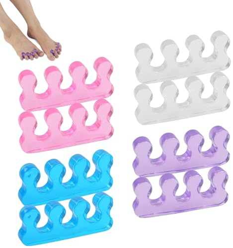 Duoleimi 8 Stück Zehentrenner für die Pediküre, Zehenspreizer, waschbarer und wiederverwendbarer Zehentrenner, Spreizer für Nagellack, Zehenspreizer