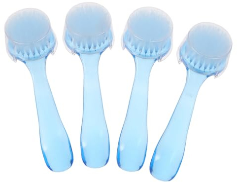 ARTSEWPLY Spazzola per Unghie in Plastica e Nylon 4 Pezzi Impugnatura Ergonomica la Pulizia delle Unghie Mani e Piedi, Spazzola Viso Compatta per Manicure e Pedicure Professionale
