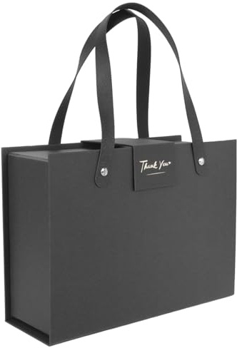 UTHCLO Handliche Faltbare Geschenkbox Schwarz Mit Magnetverschluss Klappbar Verpackungskarton Für Geschenke Und Aufbewahrung Festliche Magnetbox Für Familie Und Freunde