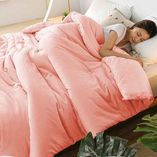 YWQJL Trapunta Invernale in Fibra di Soia, Piumone Invernale Spesso, Coperta Molto Calda E Super Morbida per 2 Persone, Trapunta in Microfibra, Piumone Trapuntato Reversibile(B,150x200cm/2kg)