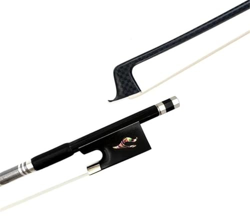 Handgefertigte Geigenbögen 1 Stücke Starke Licht Schwarz Plaid Carbon Fiber Runde Stick 4/4 Violine Bogen Geige Schachtelhalm Rosshaar