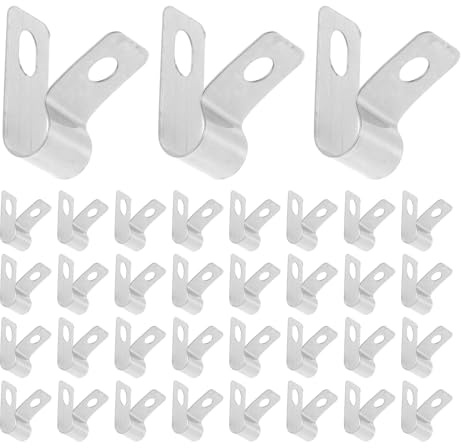 EPIGEIST Lot de 100 Clips de Câble en Acier Inoxydable 304 Clips Câbles Forme R Ignifugés et Résistants à la Chaleur Fixation Solide et Tuyaux Usage Industriel Domestique