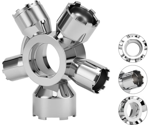 Upgraded Metal 10-in-1 Faucet Aerator Tool - Heavy-Duty Removal Key Kit, Fits M16.5/M18.5/M21.5/M22/M24/M28 Sizes,Works on Hidden Thread & Housing Aerators,Essential Home Plumbing Repair Accessory