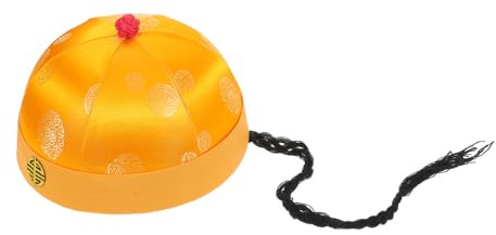 Abaodam Chapeau D'empereur Chinois pour Garçon et Filles, Coiffe Dramatique Dorée, Accessoire de Costume Ancien pour Cosplay et Théâtre, Léger et Confortable, Fêtes à Thème et Jeux
