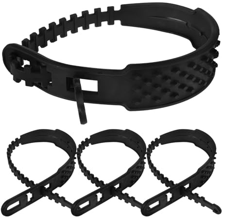 SOPOTUTU Cadenas Negro Antideslizantes para Neumáticos de Motocicleta de Nylon 4 Piezas Fáciles de Instalar para Nieve y Hielo para Uso en Invierno