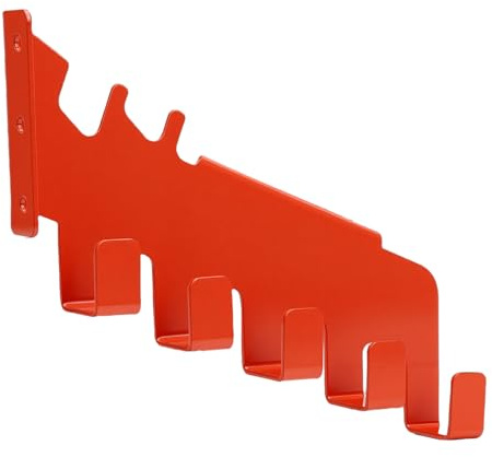 Gancio Salvaspazio per Catena per Motosega con 5 Ganci per Montaggio a Parete, Supporto per Catena per in Acciaio al Carbonio Resistente per Officina Garage, Rack di Stoccaggio per