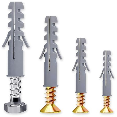 232 Pcs Heavy Duty Screw and Wall Plug Set M5/M6/M8/M10 Anchor Bolts | Plasterboard Wall Bolts, Masonry Brick Wall Plugs for Brick, Masonry, Durable Anchor Bolts for TV Brackets and Fixings