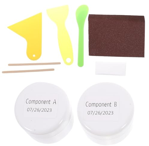 Ciieeo Kit di Riparazione per Riparare Bianco per Piastrelle Particelle di Cristallo e Resina UV Ceramica e Superfici Smaltate in Bagno e Cucina