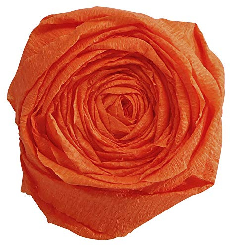 Clairefontaine 901058C förpackning med 10 ark kräppapper, 2 x 0,5 m, perfekt för skolaktiviteter, 1 pack, orange