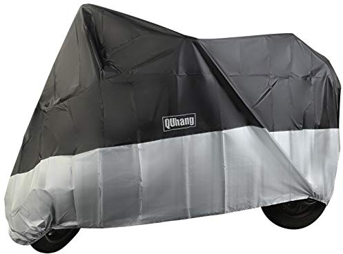 Motorcycle Cover XL, Waterproof Heavy Duty Motorbike Cover with Storage Bag Indoor Outdoor Snow Dust Sun UV Protection for Moto Scooter Moped Vespa Motocross