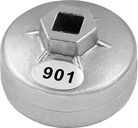 Road Passion Llave de filtro de aceite de tapa 901, herramientas de extracción de filtro de aceite de accionamiento cuadrado de 1/2 , llave de tubo de filtro, herramienta de mano
