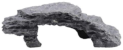 Roccia Simulata per Rettile, Nascondiglio e Rampa di Balneazione, Piattaforma Decorativa per Acquario e Habitat Rettili