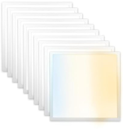 Xtend EcoLight 10x LED Panel 62x62 3CCT 3000K-4000K-6000K 40W 4000lm Slim Alu Rasterleuchte Deckenleuchte Netzteil PLs3.0