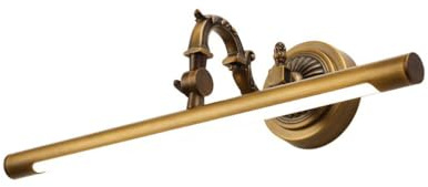 ACMHNC LED Spiegellampe Badezimmer Vintage,Retro Badlampe Spiegelleuchte Messing Antik Schminklicht Bad Wandleuchte Wasserdicht Make-Up Licht Für Spiegel Schminktisch,Einstellbare Winkel,4000K,58CM