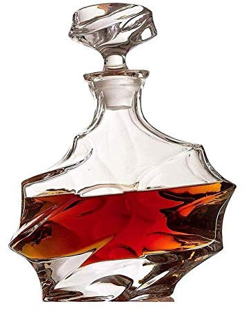 Panduo Conjunto de decantores Wine Decanter Crystal Wine Decanter Set Elegante Lavaplatos Safe Glass Liquor Bourbon Decanter Ultra-Clarity Glassware, Caja Wine Decanter Set Crystal