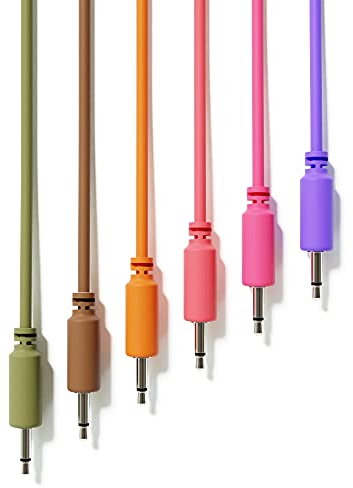 ExcelValley - Mono Modular Patchkabel TS 3,5mm 1/8 Zoll Eurorack Synthesizer [6B-Pack | 30 cm - 11,81]