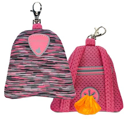 coralpina - Zainello Powermix, Contenitore Porta Sacchetti Igienici per Cani, Design Moderno, Ideale da Portare Durante Le Passeggiate, per Rotolini Sacchetti, Colore Rosa Melange