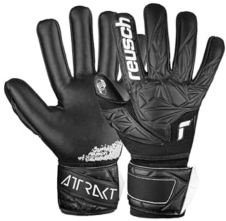 Reusch Torwarthandschuhe Erwachsene | Fingerschutz | starker Grip | atmungsaktiv und ergonomisch | für Training & Spiel | Naturrasen & Kunstrasen | Attrakt Gold NC Finger Support