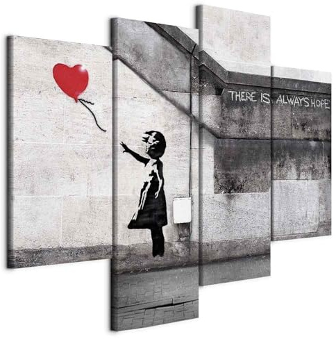 murando - Quadro in Rilievo Acrilico Handart 126x98 cm 4 Pezzi su Tela Strutturata - Quadri Componibili Moderni Soggiorno Grandi - Stampa Artistica Dipinta a Mano Decori - n-C-0295-b-i