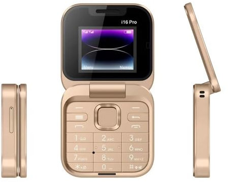 Cuifati Teléfono Celular Plegable 2G, Pantalla Dual, Botones Grandes y Cámara HD, Linterna LED, Radio FM, Reproductor de Música, Vibración, para Personas Mayores con Marcación Rápida,