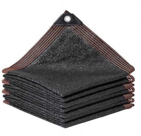 Telo Ombreggiante 3x4 con Occhielli Vela Ombreggiante Impermeabile Tessuto Rete Parasole per Piante Oscurante 90% Anti-UV Antistrappo Balconi Esterno Serra Rete Frangivento,black-4x7m