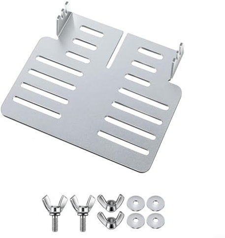 EpheyFIF Kit de montaje de soporte de ventilador de horno térmico, circulador de distribución de calor de acero inoxidable, para calentadores MH9BX MH12HB MH18B de 15125,5 cm, color plateado