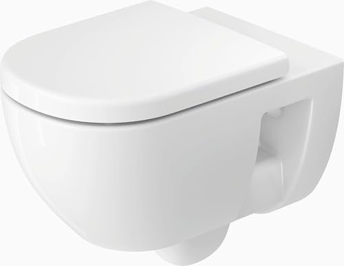 Duravit D-Code inodoro suspendido, lavable, sin borde, 370x570x360mm, 4,5/3 litros, blanco brillo intenso, 2514090000