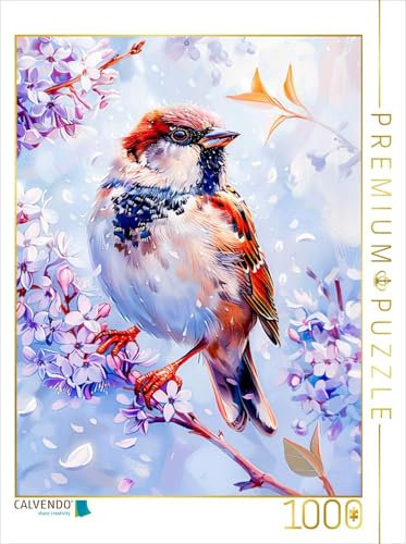 CALVENDO Puzzle Native Songbird House Sparrow Painting | Size