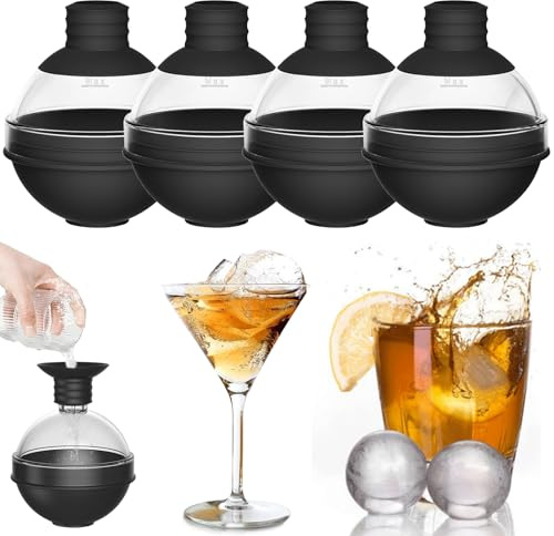 Vyanveo Rund silikon isbitsbricka isbitar formar för whisky, cocktails, vin och drycker