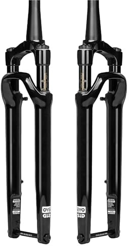 DHNCBGFZ Fourche De Vélo De Route À Suspension 700C Fourche De Vélo Route Gravel Débattement De 50 Mm, Axe Traversant 100 X 12 Mm Verrouillage Manuel Frein À Disque Fourche Avant De Vélo(Gloss Black)