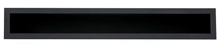 DEMLOU Rejilla de Ventilación Lineal 70x9 cm de Acero Negro RAL 9005. | Diseño tipo túnel para ventilación y salida de aire caliente en paredes, chimeneas y estufas; resistente hasta 200 °C.