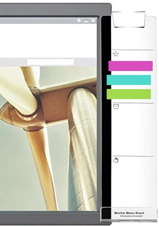 Monitor-Haftnotizhalter, Monitor-Memoboard, Seitenmontage, Notizhalter, Bildschirm-Nachrichten-Organizer, seitliche Halterung, selbstklebendes Schreibtischzubehör für Desktop, Laptop, Zuhause