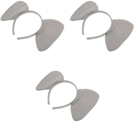 Healeved 3pcs Animal Ear Headband Cartoon Elephant Ear Headdress for Party Festival Dress up Funny Women Hair Accessories Adult Cosplay Headband
